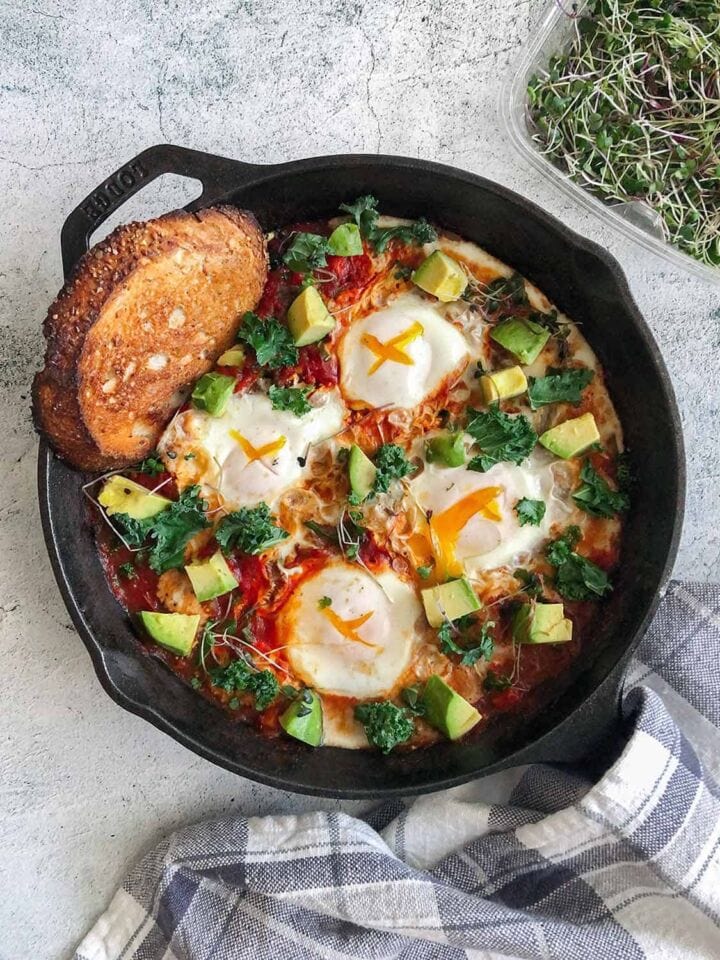 Easy Breakfast Sweet Potato Shakshuka | Tisha's Veggie Eats | All Recipes