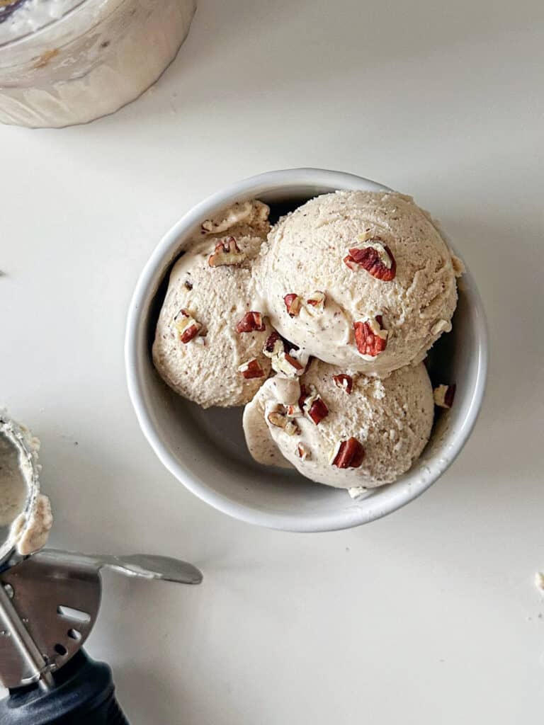 Butter Pecan Cottage Cheese Ice Cream | Tisha's Veggie Eats