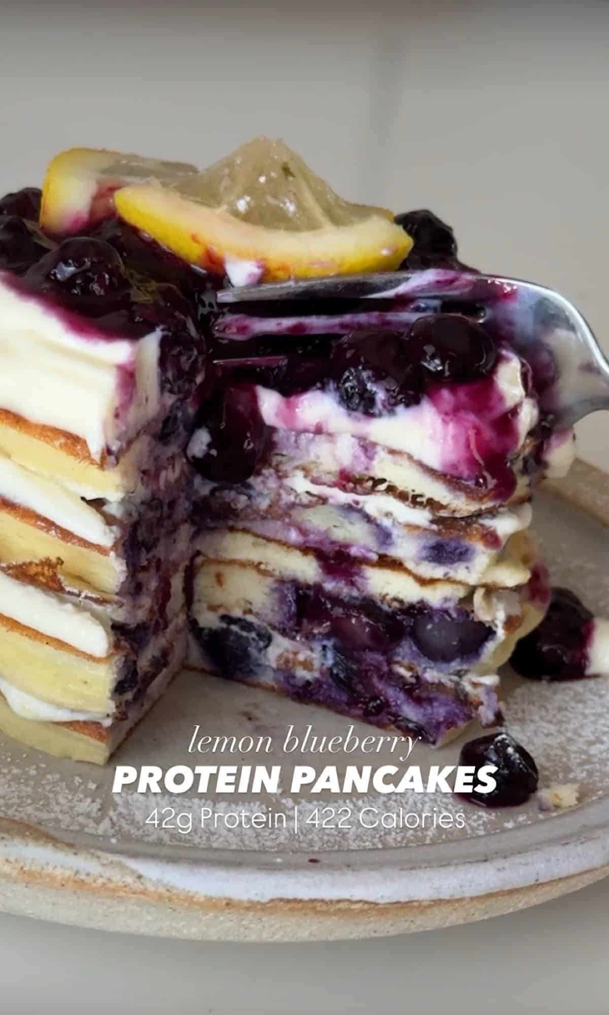 Lemon Blueberry Protein Pancakes 7 lemon blueberry protein pancakes final 1