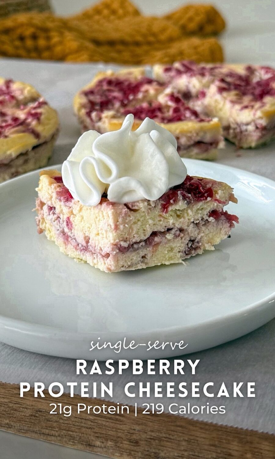Protien Raspberry Sandwich Single-Serve Raspberry Protein Cheesecake | Tisha's Veggie Eats