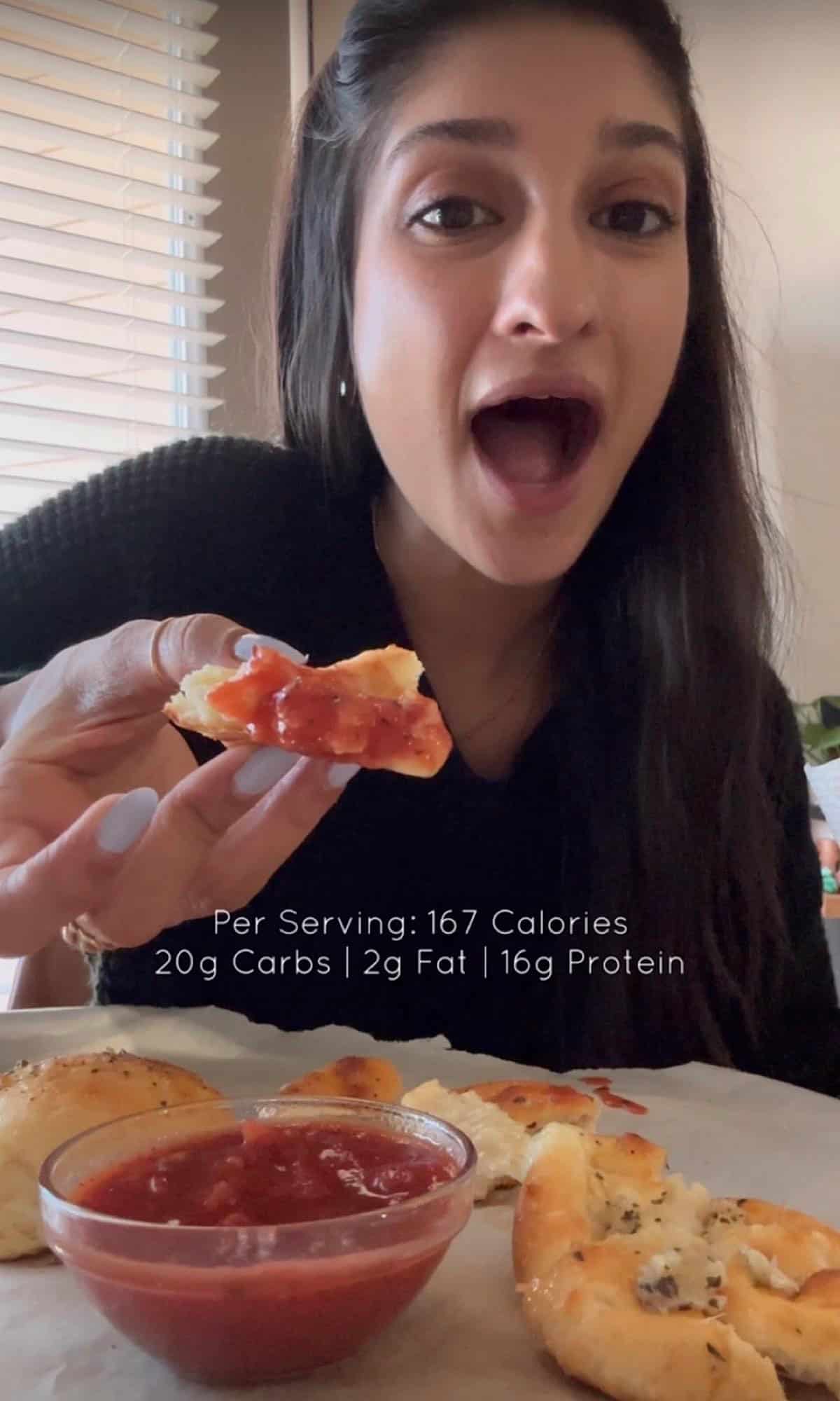 Cheese Stuffed Garlic Dough Balls 2 cheese stuffed garlic dough balls bite