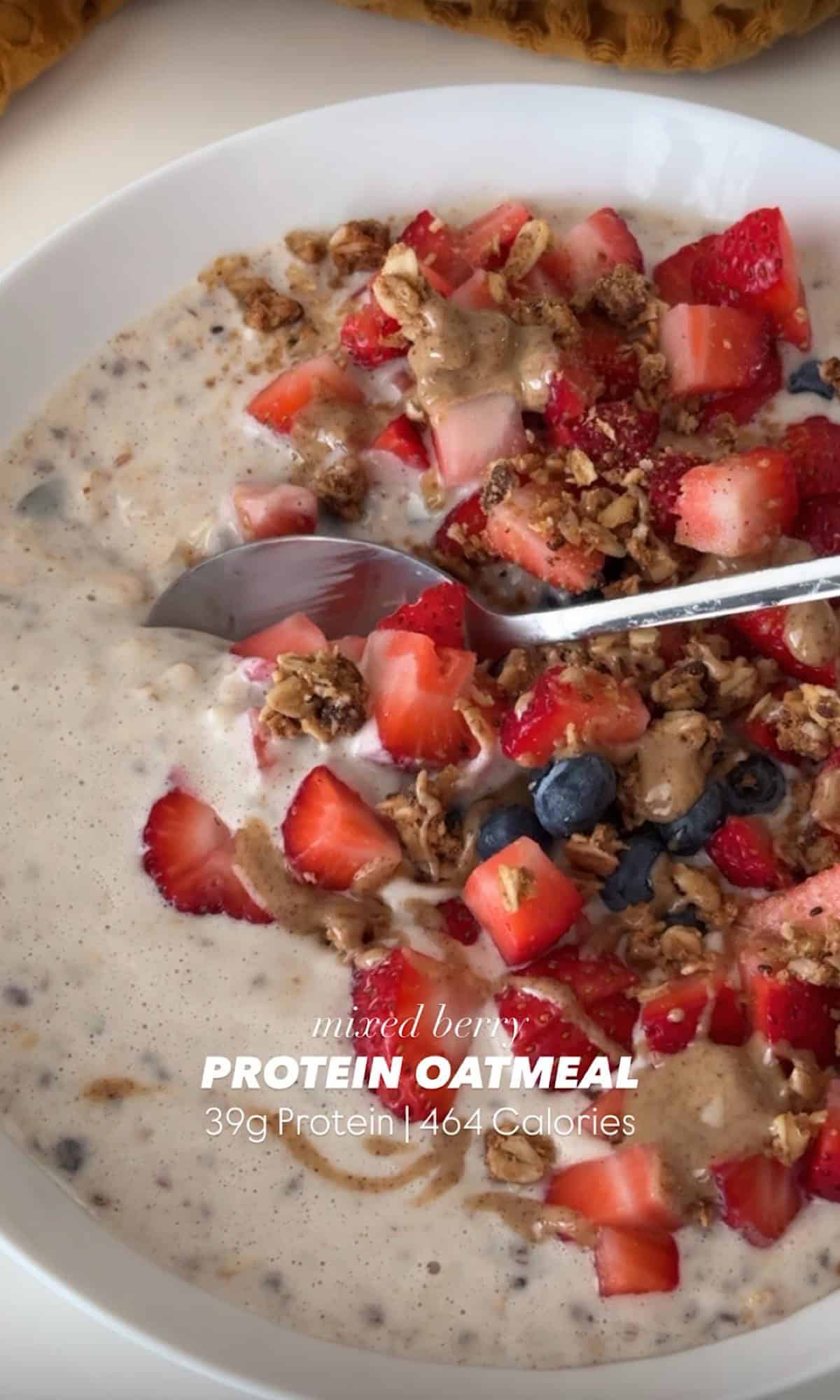 Mixed Berry Protein Oatmeal 5 mixed berry protein oatmeal hero