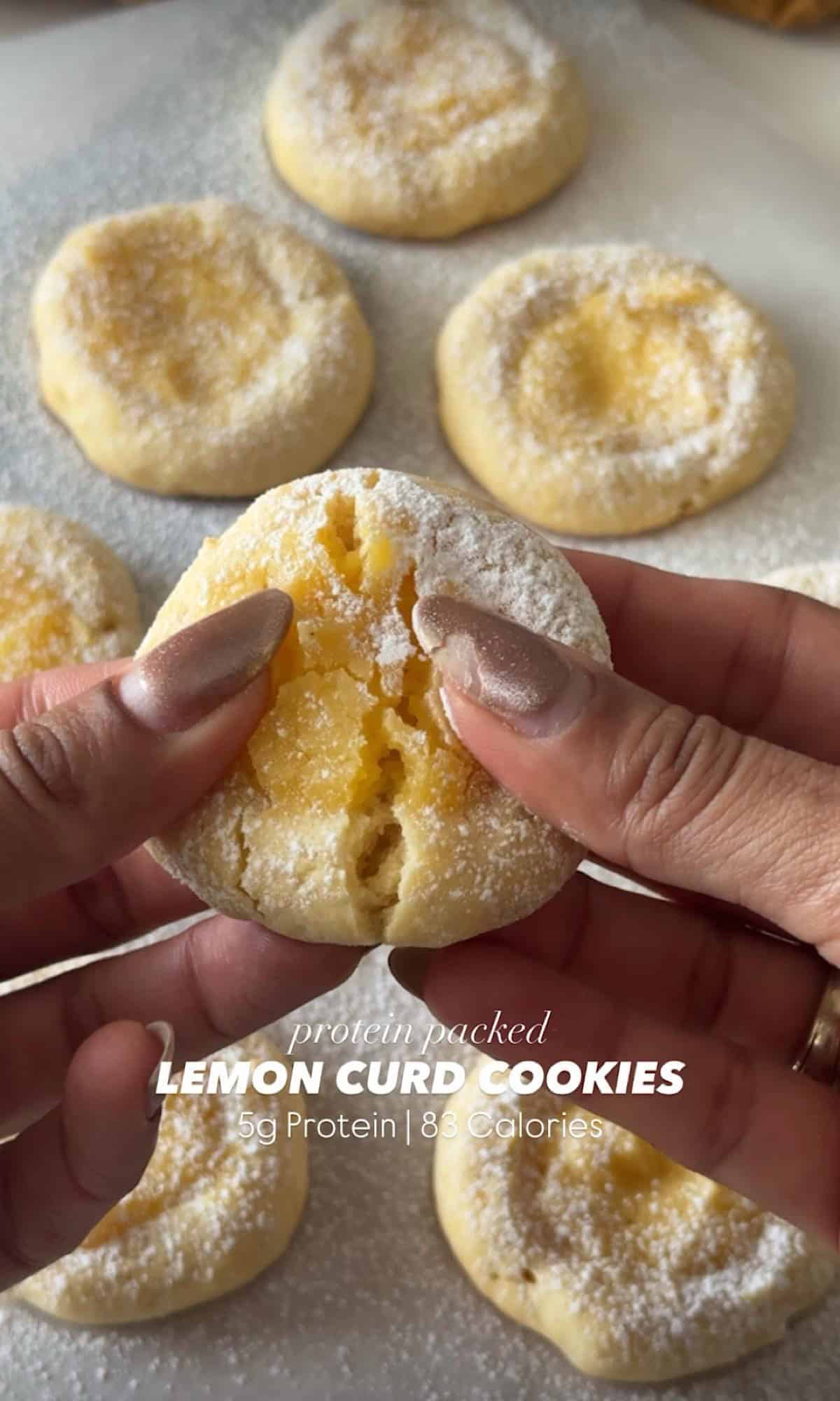 protein packed lemon curd cookies hero