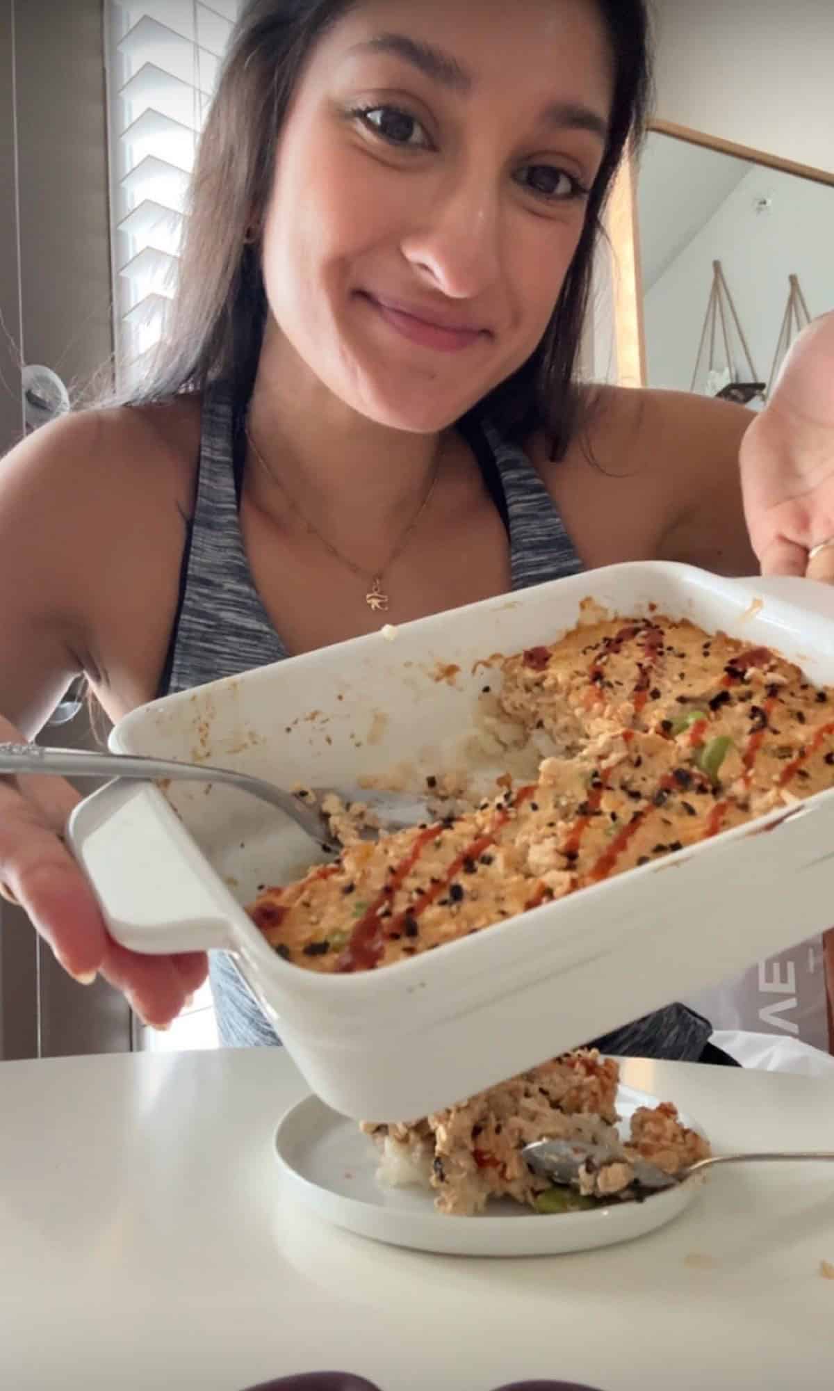 Vegetarian Sushi Bake 2 vegetarian sushi bake bite