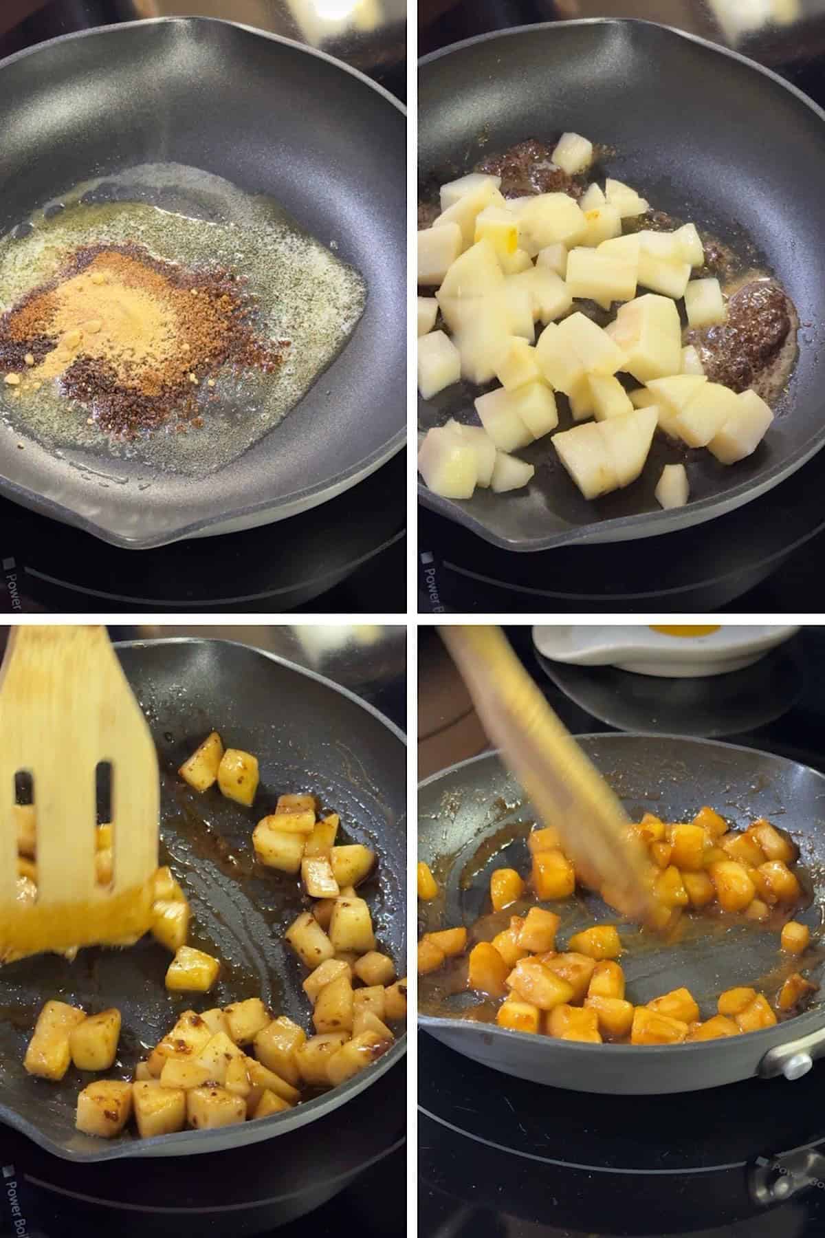 walnut ginger spiced pear muffin 01