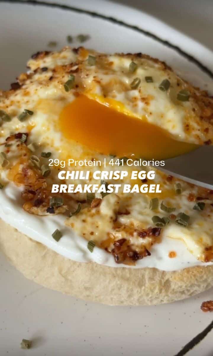 Chili Crisp Egg Breakfast Bagel Hero