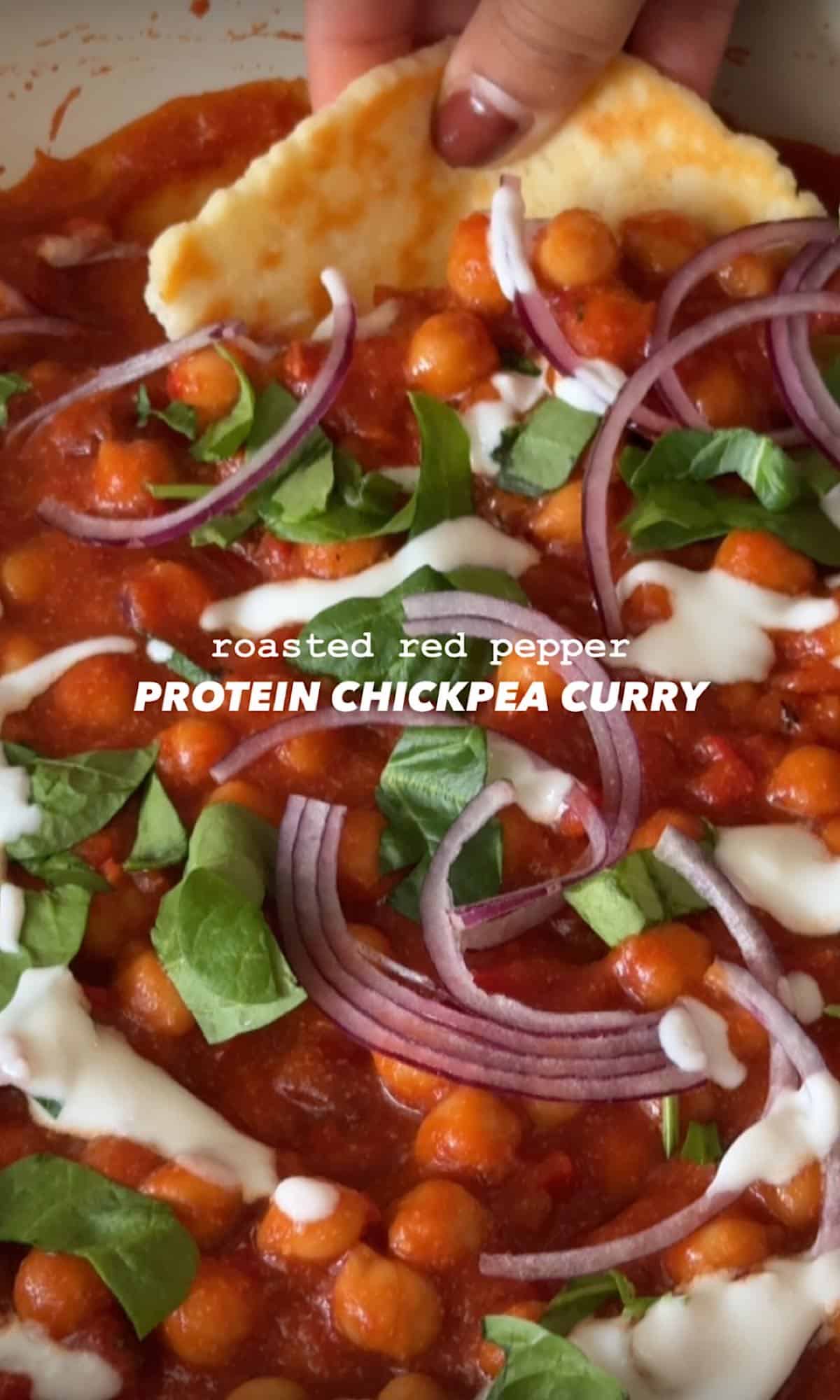 Roasted Red Pepper Chickpea Curry Hero