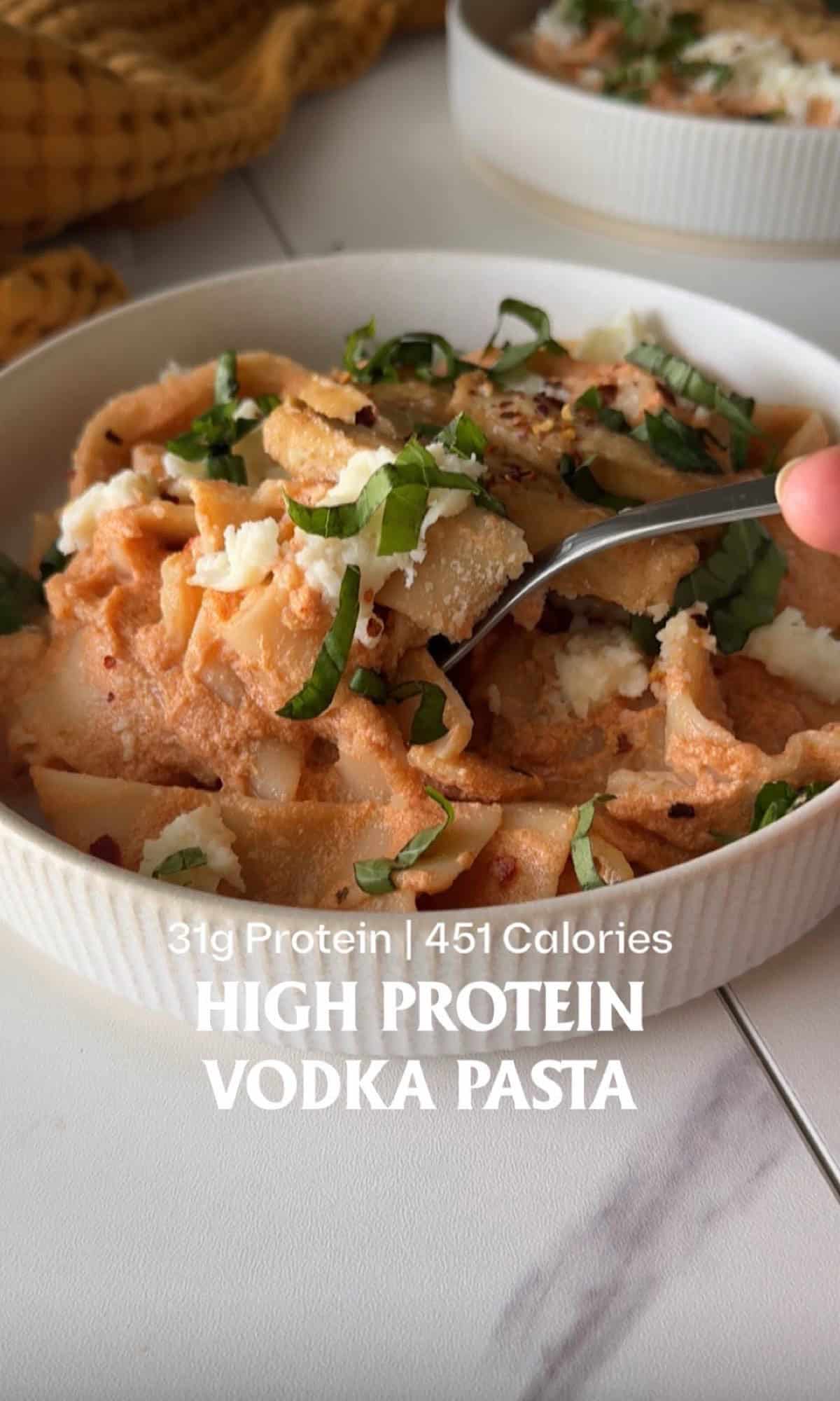 high protein vodka pasta hero