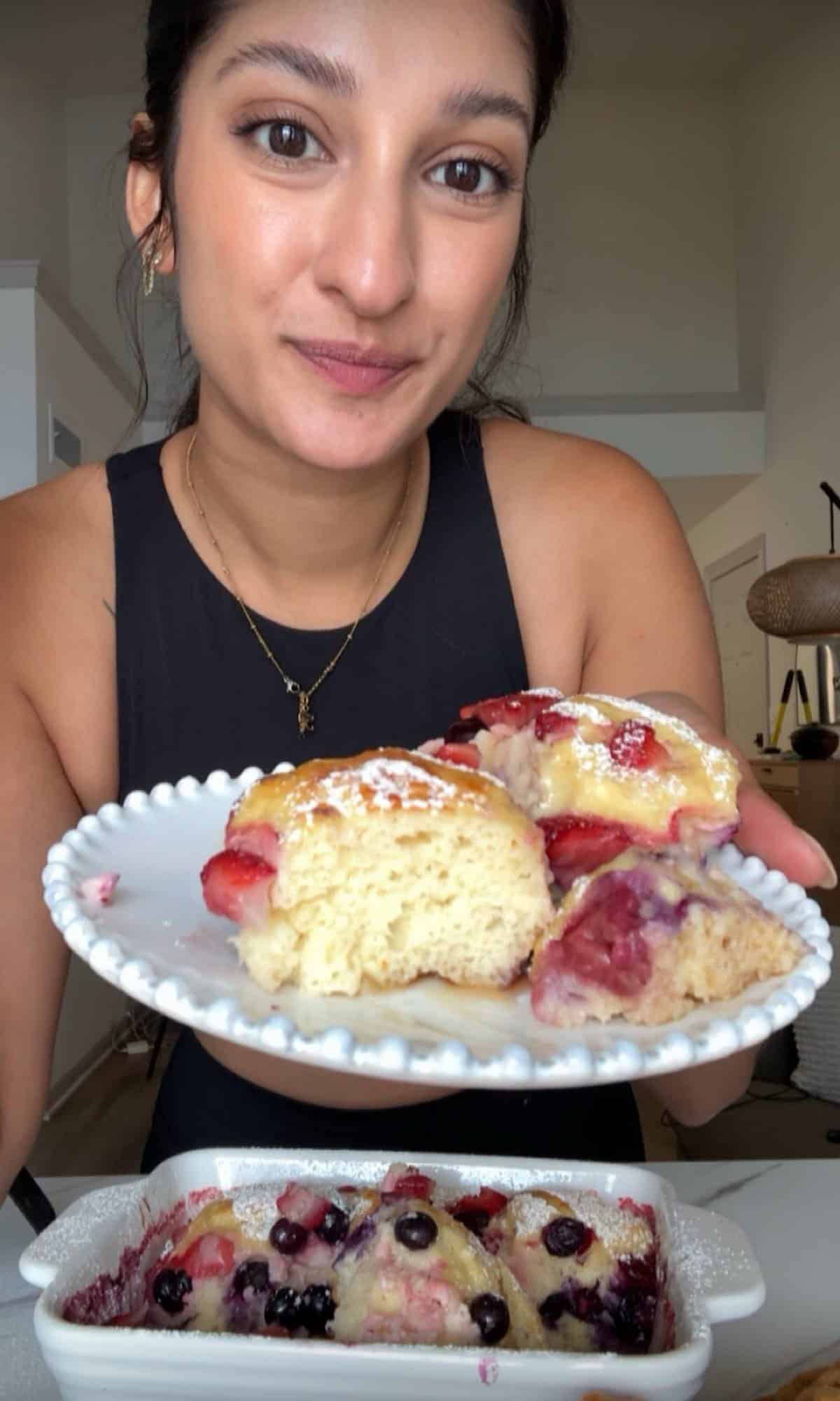 High Protein Berry Bun Bake 2 high protein berry bun bake bite