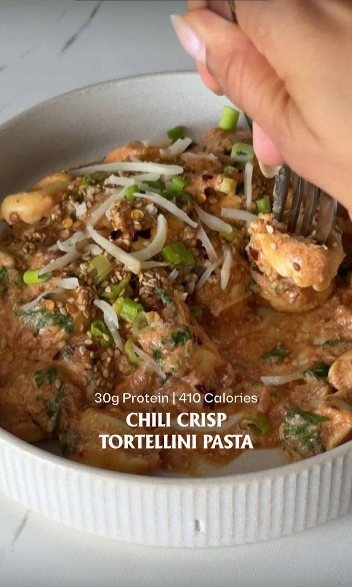 Chili Crisp Tortellini Pasta 6 chili crisp tortellini pasta hero 1