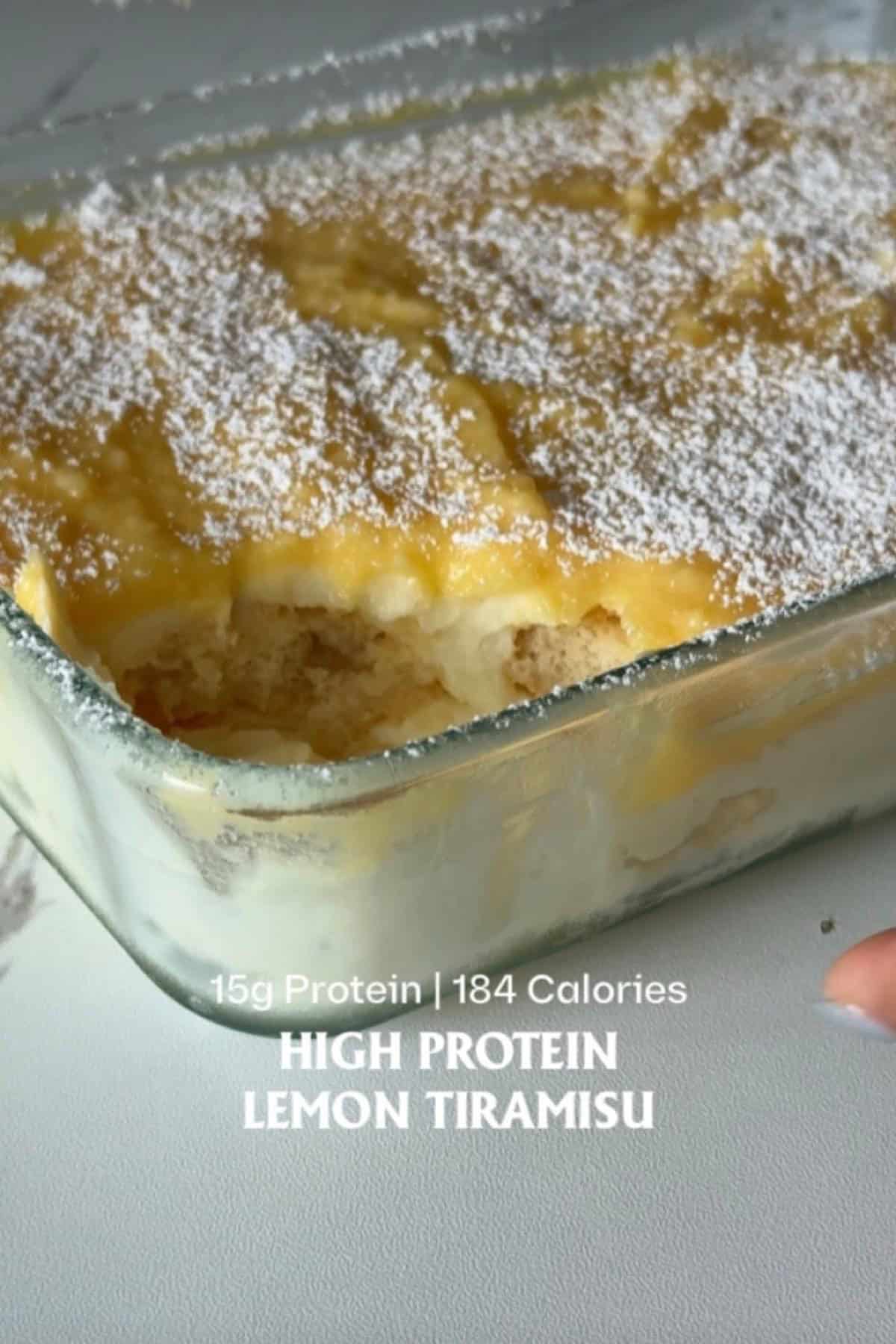High Protein Lemon Tiramisu with Greek Yogurt 6 high protein greek yogurt lemon tiramisu hero