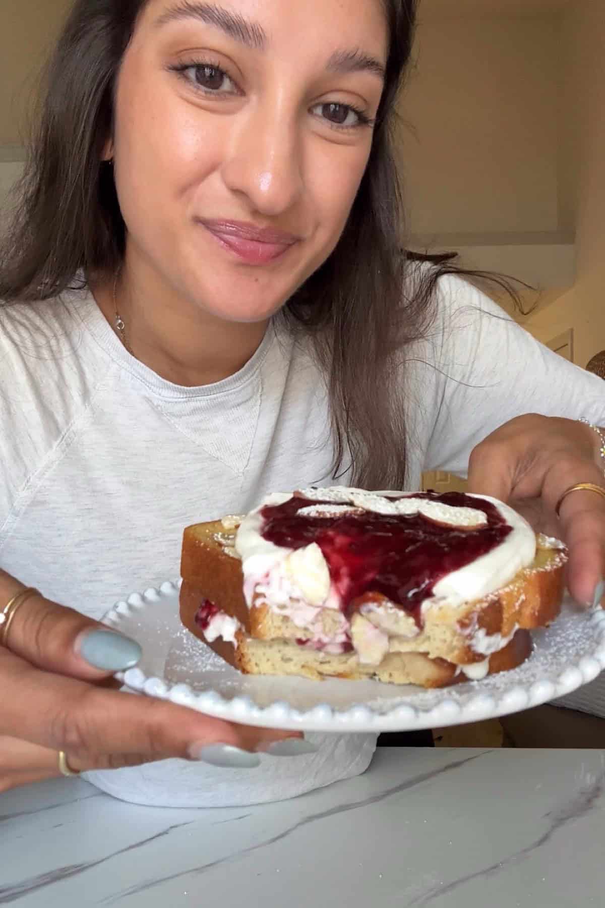 Cherry Almond Protein French Toast 2 cherry almond protein french toast bite