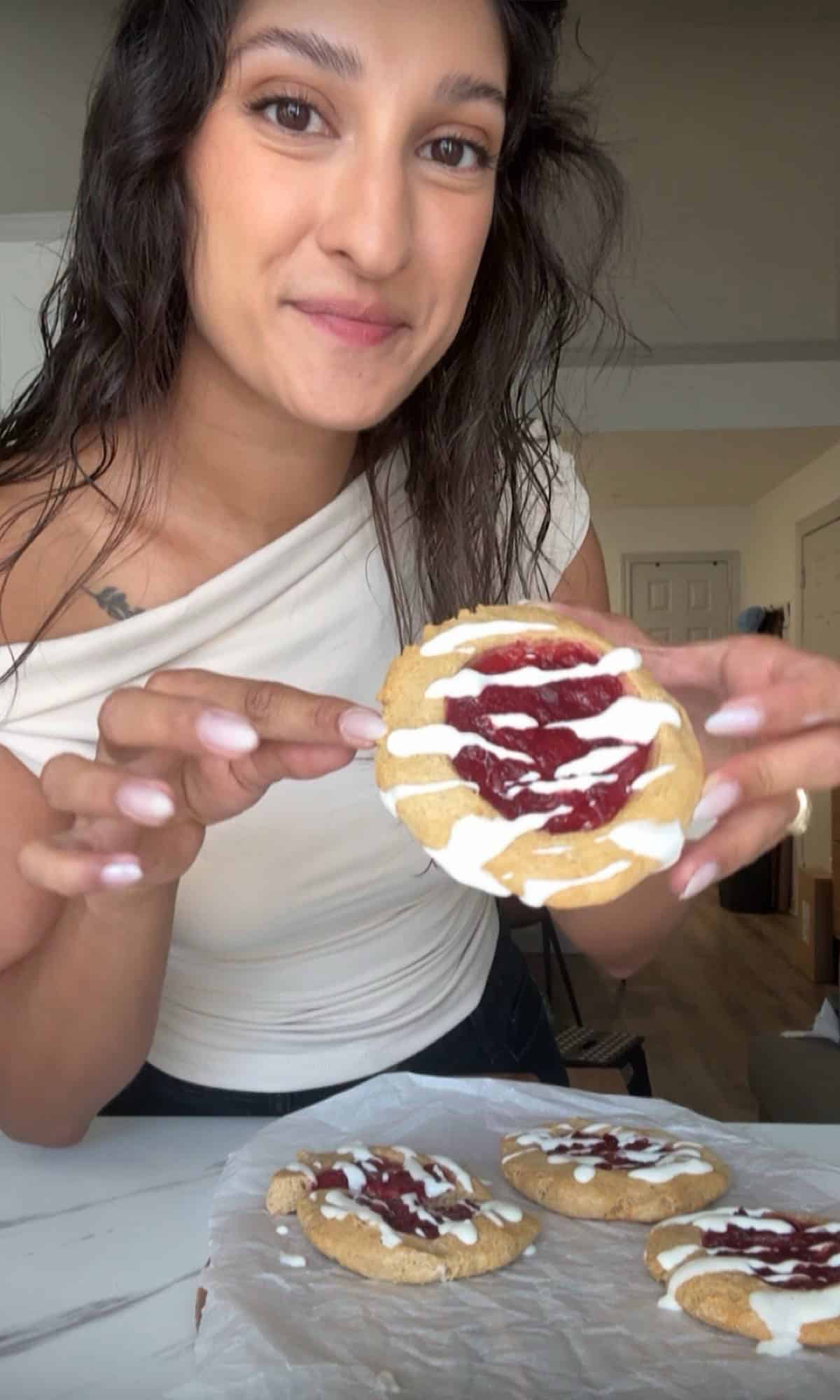 plum jam breakfast cookies bite