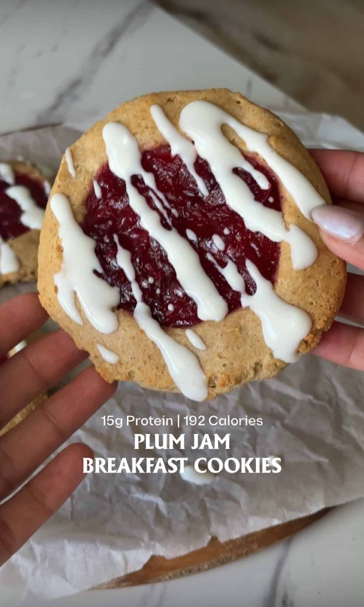 plum jam breakfast cookies hero
