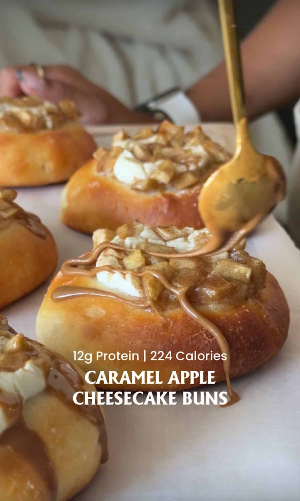 Caramel Apple Cheesecake Buns 9 caramel apple cheesecake buns hero